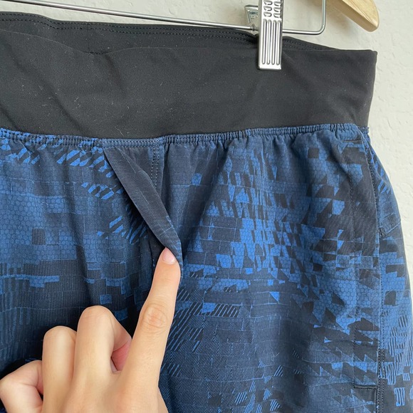 LULULEMON Men's Blue Black Shorts - Picture 6 of 7